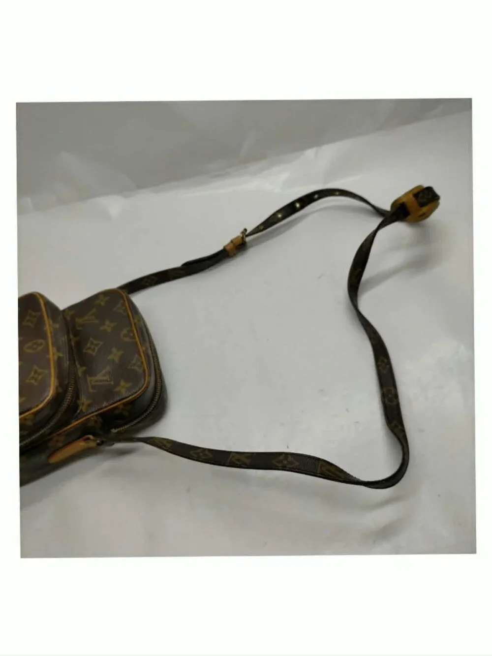 Authentic Louis Vuitton Amazone Monogram Crossbody Bag Vintage LV Brown